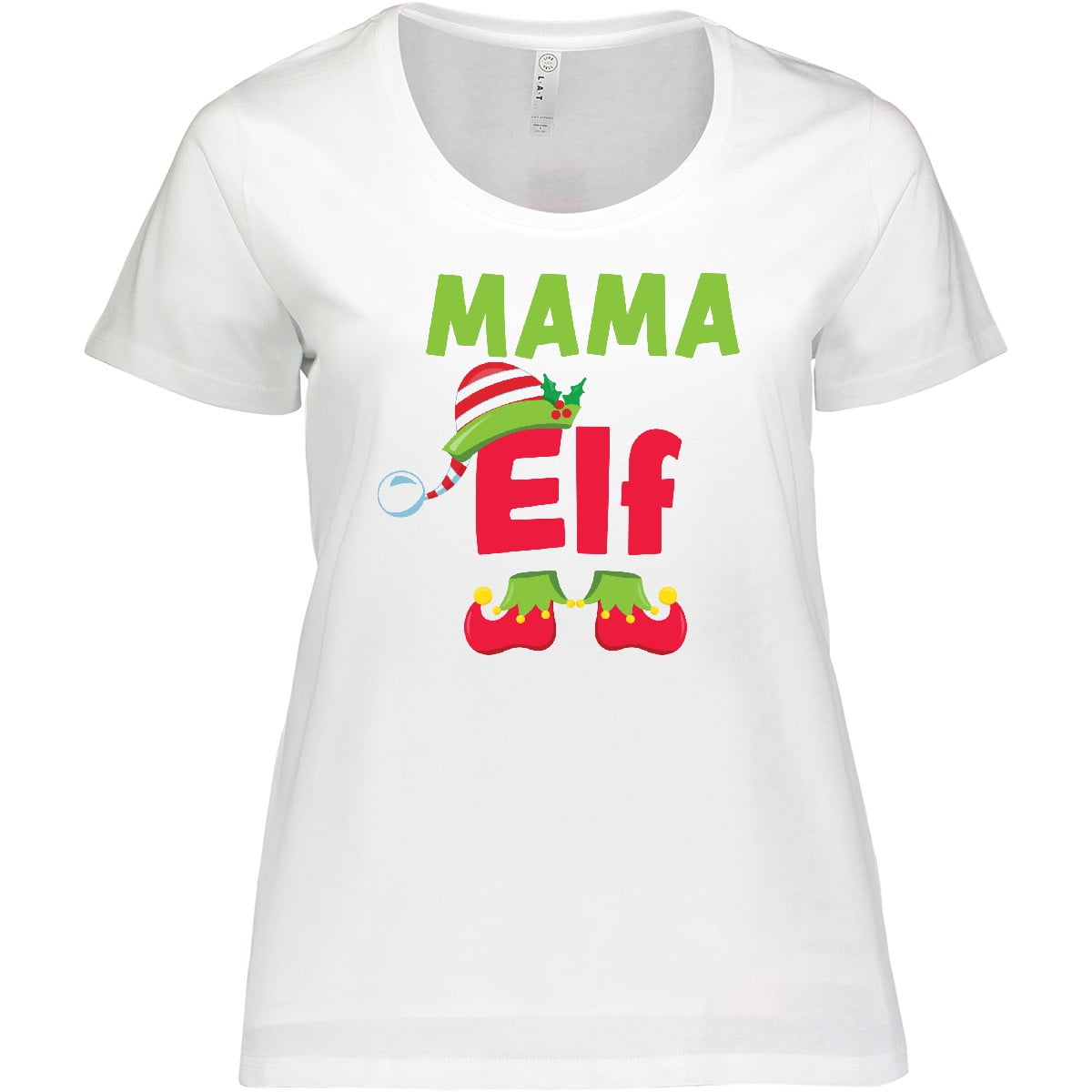 Inktastic Christmas Mama Elf Women's Plus Size T-Shirt