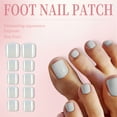 thumbnail image 3 of RAGUPEL 100Pcs Toe Press on Nails Square Short Curl-Resistant Edges Acrylic Nails Press on Simple and Stylish Summer Nails for Women Style1, 3 of 7