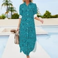 thumbnail image 3 of Cartoon Microbes - Robe Chemise à Manches Longues Bleu Sarcelle Vêtements d'Été pour Femmes 2024, 3 of 4