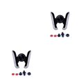 thumbnail image 4 of Sidaley Soporte de teléfono para automóvil Diamantes de imitación Soporte de clip incrustado Soporte universal autoadhesivo en forma de V Accesorios Blanco 2piezas, 4 of 6