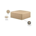 thumbnail image 2 of Meridian Furniture Cube Tan Vegan Leather Ottoman, 2 of 6