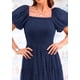 thumbnail image 5 of Vestido PRETTYGARDEN de tul midi fruncido 2025 azul marino para mujer, 5 of 8