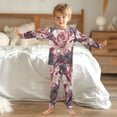 thumbnail image 6 of BZSMCE Unisex Pajama Set Snug-Fit Cotton Sleepwear Velvety Rose with Frost Printed, 6 of 7