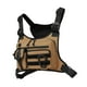 thumbnail image 3 of Bolsa de pecho para hombre, chaleco para correr, multifunción, ligero, con múltiples bolsillos, soporte para teléfono, bolsa de pecho para correr, Caqui, 3 of 10