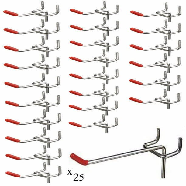 25 Pack 2 4 Peg Board Hooks Organizers Set Garage Work Pegboard Hanging Tool Storage Display Com Peg Board Hooks Organizers Set, Garage Peg Board Hooks