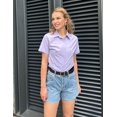 thumbnail image 4 of Zeagoo Short Sleeve Button Down Blouses for Women Tailored Business Work Shirts Summer Tops, 4 of 6
