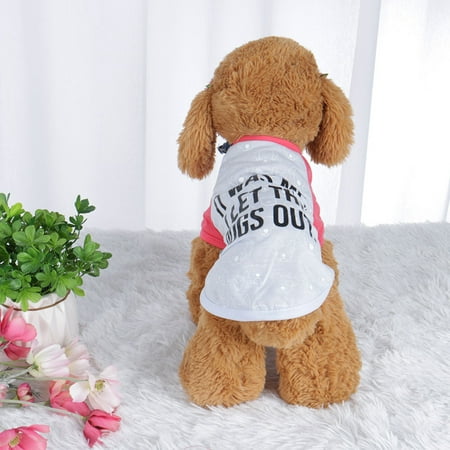Pet T Shirt Spring Summer Dog Puppy Small Pet Cat Apparel Clothes Costume Vest Tops #17 Stripe Style,