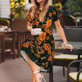 thumbnail image 3 of Balery Daisies Vestidos sueltos de manga corta para mujer, vestidos de verano 2025, vestidos casuales de corte A con vuelo., 3 of 6