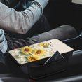 thumbnail image 3 of Uourmeti Polyester Fabric Car Armrest Cover Side Pockets Comfortable Car Armrest Seat Box Cover for Truck, Sunflower Bee Decoration Auto Armrest Pad Cover, 3 of 6