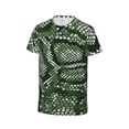 thumbnail image 3 of Fuzoiu Green Snakeskin Print Boys' Casual T-Shirt,Crewneck Undershirts,Boys Athletic Shirt,Short Sleeve T-Shirts for Outdoor Play, 3 of 7