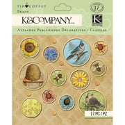 K & Company Foliage Brads 17/Pkg-