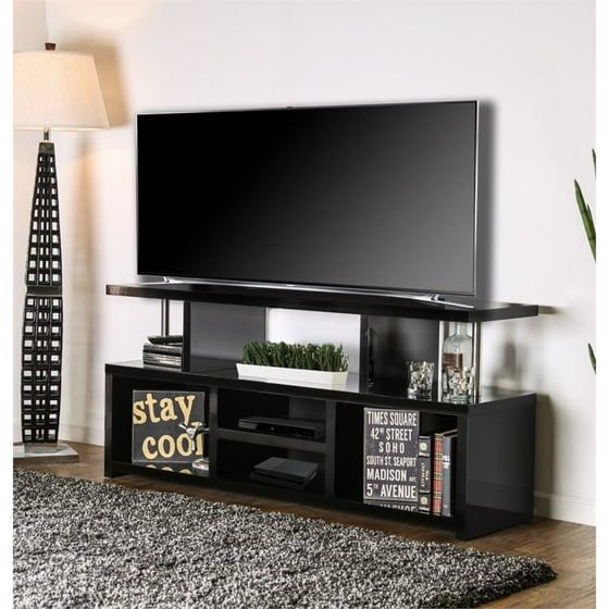 Furniture Of America Thoma Modern 60 Tv Stand In Black Com