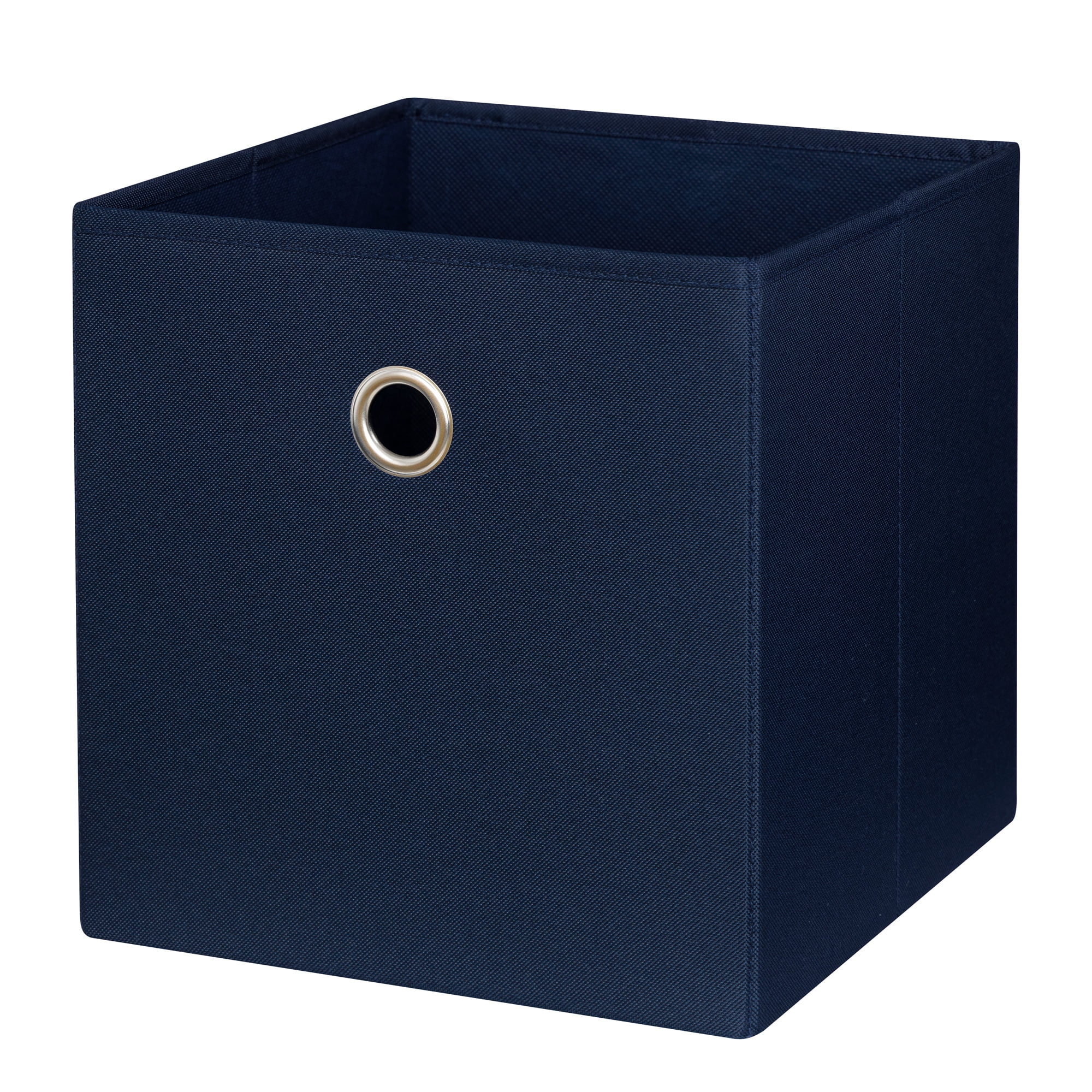 (2 pack) Mainstays Collapsible Fabric Cube Storage Bin, Blue Cove, 1 Count