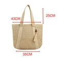 thumbnail image 7 of Women Shoulder Bag Stylish Casual Bohemian Tote Bag for Party Outdoor Spring Beige, 7 of 7
