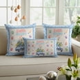 thumbnail image 6 of Easter Decorative Throw Pillow Covers 18x18 Inch Set of 2 Truck Easter Eggs Home Decor Pillow Cases for Couch, Colorful Egg Floral Blue Plaid Cushion Case for Living Room Bedroom Bed Car Chair, 6 of 9
