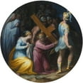 thumbnail image 3 of Giovanni Battista Naldini 12x12 Black Modern Framed Museum Art Print Titled - Christ Carrying the Cross, 3 of 5