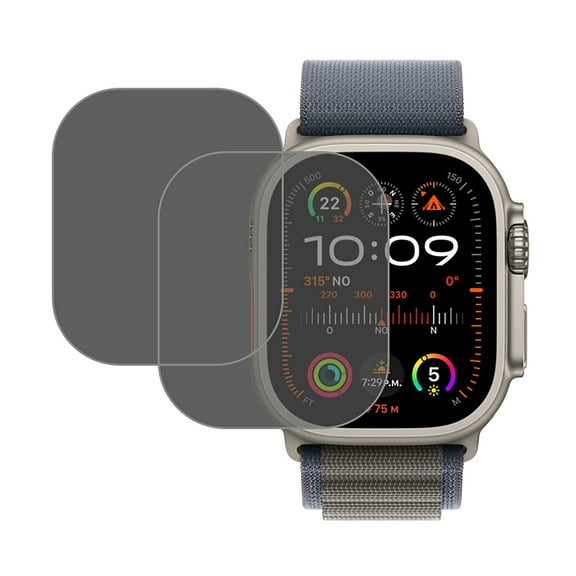 KIQ 2 Pack Privacy Tempered Glass Screen Protector for Apple iWatch Series Ultra/Ultra 2(49MM)