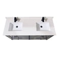 thumbnail image 6 of Altair Design 61 in. Stone effects Vanity Top in Milano White with White Sink, 6 of 8