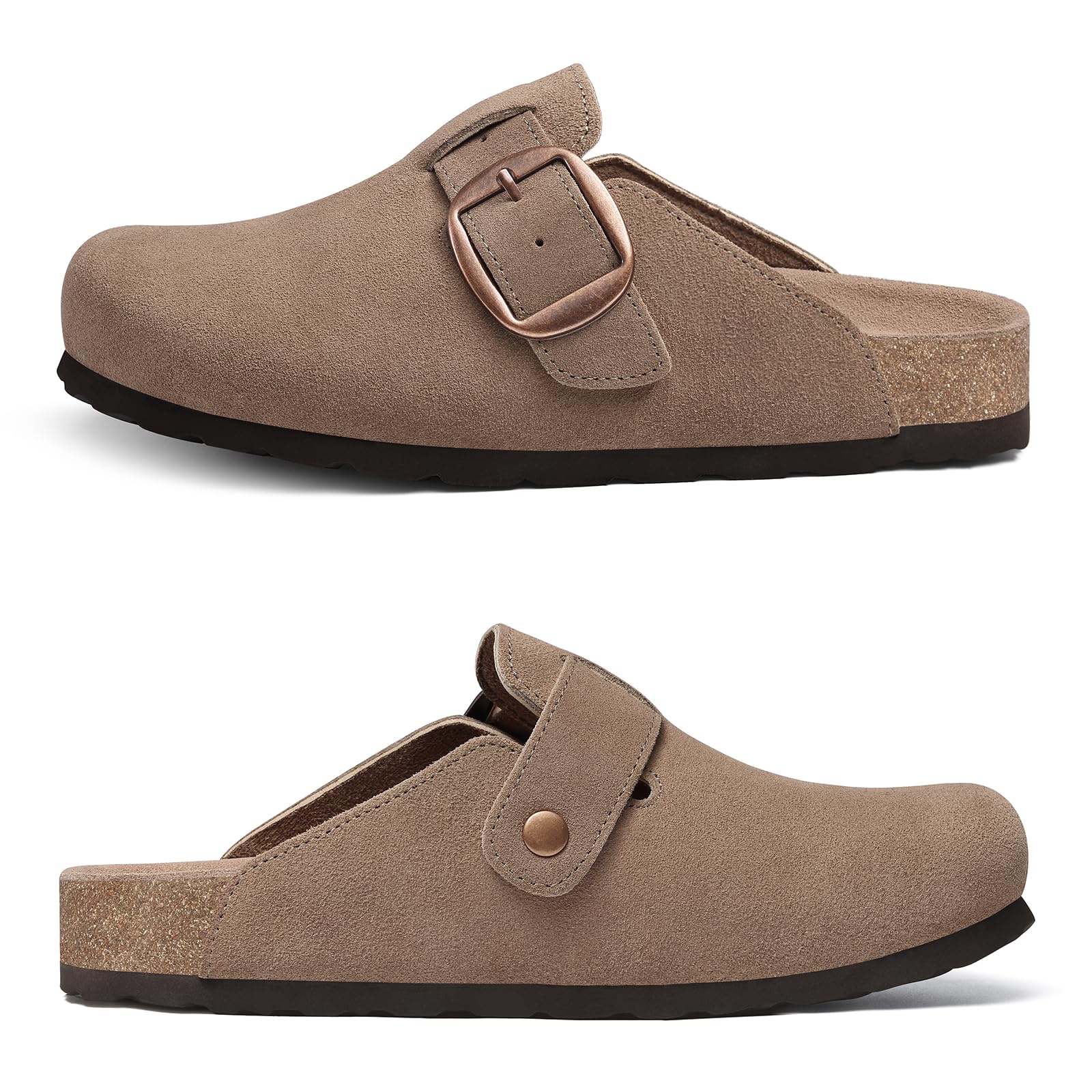 Comwarm Women's Genuine Suede Clogs with Memory Foam photo 6