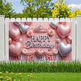thumbnail image 5 of Floral Design Birthday Banner Heart Shape Pastel Colors for Birthday Party Celebration Decoration, 5 of 5
