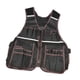 thumbnail image 3 of Chaleco portaherramientas con bolsillos para herramientas, bolsa de almacenamiento premium, chaleco de trabajo con detalles reflectantes café, 3 of 9