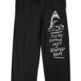 thumbnail image 2 of Jaws You're Gonna Need A Bigger Boat Men's Black Sleep Pajama Pants, 2 of 5