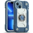 thumbnail image 1 of KOMI Compatible with iPhone 14 Pro Max Case 6.7 Inch with Built-in 360°Rotating Ring Stand, Military Grade Drop Protection Full Body Rugged Heavy Duty Protective Cover Blue, 1 of 4