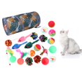 thumbnail image 3 of 21PCS Cat Toy with Bell Ball Crinkle Feather String, Collapsible Cat Tunnel for s, Interactive Kitten Toys Set for Cat Puppy, 3 of 8