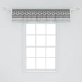 thumbnail image 2 of Ambesonne Ethnic Window Valance, Oriental Tribal Moroccan, 54" X 12", Charcoal Grey White, 2 of 3