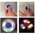 thumbnail image 2 of Smooth Spinning Finger LED Light Flash Hand Fidget Spinner Tri-Fidget EDC Focus, Black, 2 of 2
