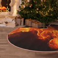 thumbnail image 5 of Xecao Fiery Orange Flames Energy Pattern Christmas Tree Skirt Holiday Part Decorations for Christmas Tree, Farmhouse Christmas Decor Xmas Holiday Home Party Decorations-30", 5 of 6