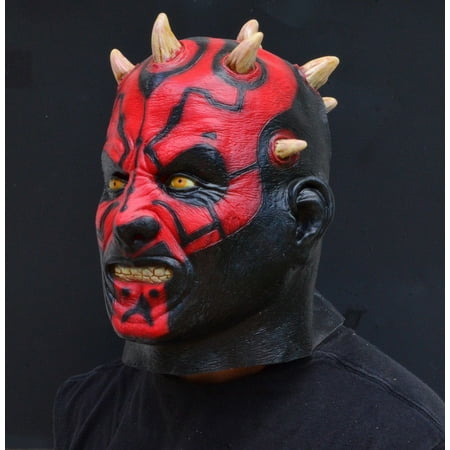 Creepy Evil Scary Halloween Mask Rubber Latex - Darth Maul Devil Costume Mask
