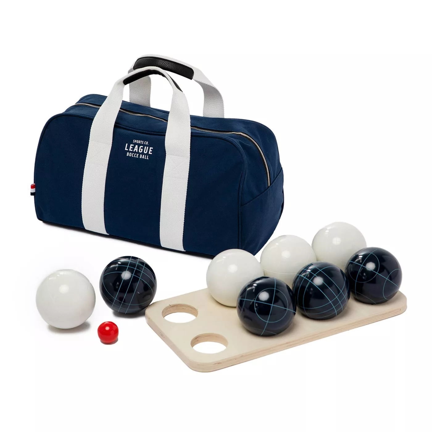 West Emory Bocce Ball Outdoor Game Set, 9 pieces with Wooden Tray, Age