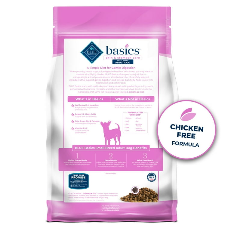 Blue Buffalo Basics Small Breed Adult Dry Dog Food, Skin Stomach