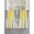 thumbnail image 3 of Tier Curtains 45 Inches Long, Yellow Gray White Window Treatment Curtain Drapes, Farmhouse Gradient Abstract Art Window Half Privacy Curtains for Bedroom Bathroom, 42"x45", 2 Panels, 3 of 7