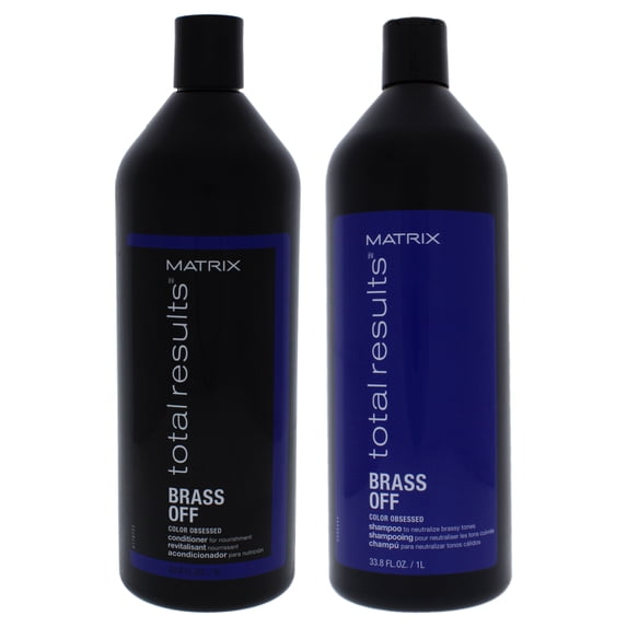 Matrix Total Results Brass Off Shampoo and Condioner 2 Pc Kit - 33.8oz Shampoo, 33.8oz Conditioner