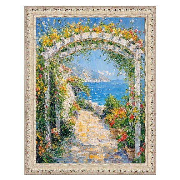 White Wash Alabaster Bead Picture Frame 30x40 frame