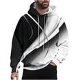 thumbnail image 6 of M-4XL Pullover Hoodies for Men Big & Tall Plus Size Fleece Lined Sweatshirts Trendy Color Block Long Sleeve Loose Comfy Hoodie With Pocket, 6 of 6