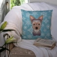thumbnail image 3 of Winter Snowflake Dog Face Design Fabric Decorative Pillow, 3 of 4