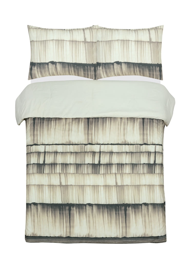 Queen Comforter Set, Nikki Chu Ultra-Soft Stria Stripe by Royale Linens