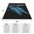 thumbnail image 3 of Zufioo Ocean Turtle Fleece Blanket Queen Size,Plush Bed Blanket,Ultra Soft Throw Blanket,Plush Fuzzy Cozy Blanket Perfect for Bed,Couch-50"x40", 3 of 7