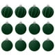 thumbnail image 2 of Harliver - Juego de 12 bolas navideñas de terciopelo de 6 cm, bolas de plástico flocadas para árbol de Navidad, adornos colgantes navideños, irrompibles, color verde, 2 of 7