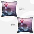 thumbnail image 3 of Kll Lighthouse Waves Torrential Rain Decorative Throw Pillow Covers Velvet Soft For Couch Sofa Bedroom Living Room Outdoor -20"X20", 3 of 8