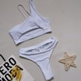thumbnail image 4 of BONIXOOM Swimsuit Coverup For Women Underwire Elastic Solid Bikinis Bikini Summer Swimwears on Clearance White Size 4, 4 of 5