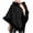 Black, variant on Women Faux Fur Shawl Wrap Women's Warm Ruffled Cape Loose And Fashionable Solid Color Thick Coat