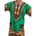 thumbnail image 1 of MAWCLOS Men T Shirts Tribal Festival Summer Tops African Print Dashiki T-Shirt Mens Loose Fit Tee Daily Wear Blouse Green XL, 1 of 2