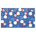 thumbnail image 3 of ABPHQTO Feliz Navidad muñeco de nieve azul Mantel conjunto 150x260 cm invierno, 3 of 3