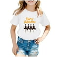 thumbnail image 4 of Hessimy Toddler Boy Girl Pumpkin Face Spooky Halloween T-Shirt Short Sleeve Kids Fun Tops（White，3-4 Years）, 4 of 4