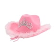 thumbnail image 1 of Western Hat Fedoras, Light pink Hat Decoraciones Sombrero de vaquero para Holiday Costume Dress up Role Play Yuyangstore Sombrero de vaquero, 1 of 8