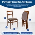 thumbnail image 5 of Stakmore Classic Slat Back Folding Chair in Fruitwood and Colton Upholstery (2 Pack), 5 of 13